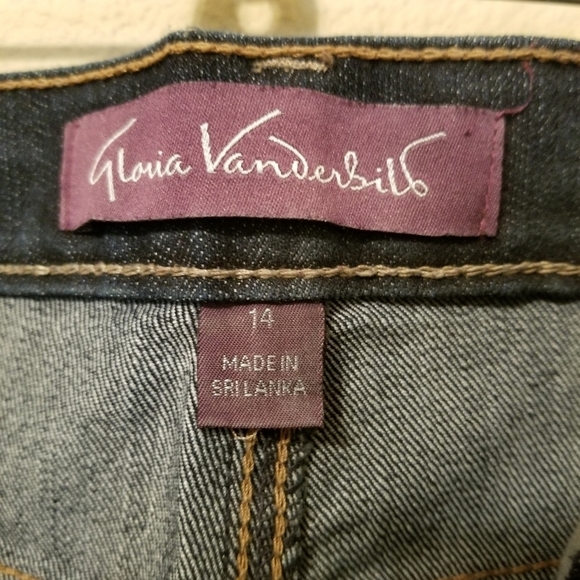 Gloria Vanderbilt Women's Amanda, Sz 14 Average Jeans, 38.5 X 30.5 5 Pocket - Picture 3 of 6